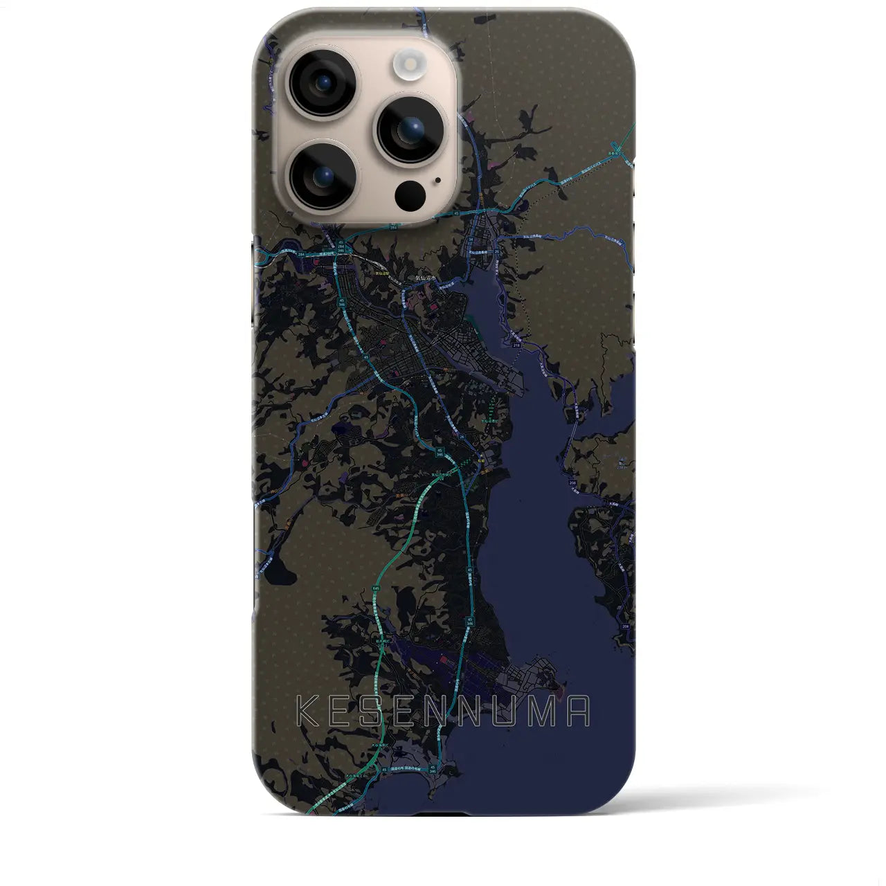 【気仙沼(宮城県)】地図柄iPhoneケース(バックカバータイプ)
