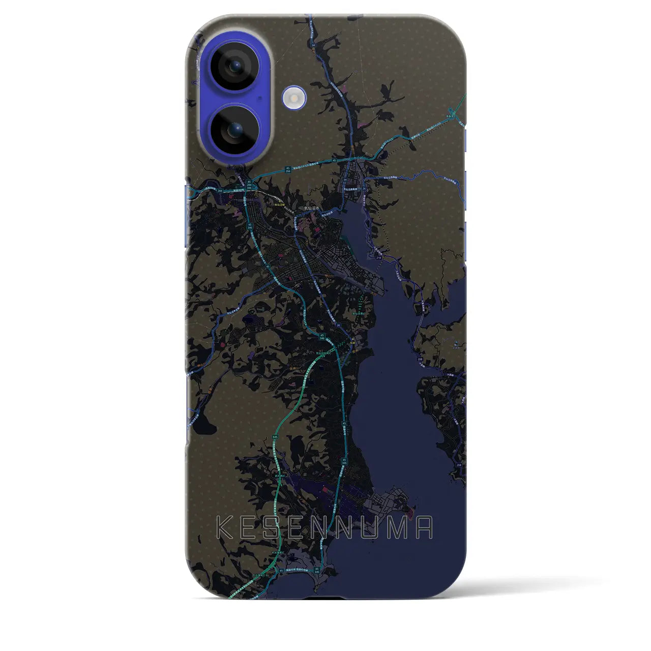 【気仙沼(宮城県)】地図柄iPhoneケース(バックカバータイプ)