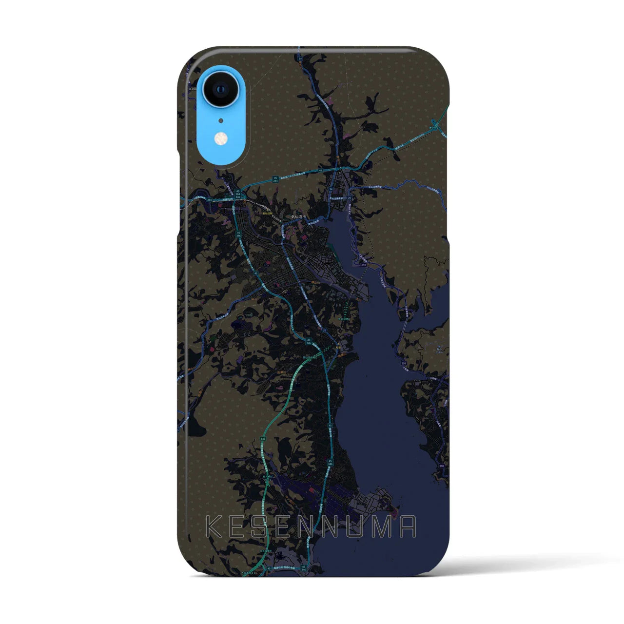 【気仙沼(宮城県)】地図柄iPhoneケース(バックカバータイプ)