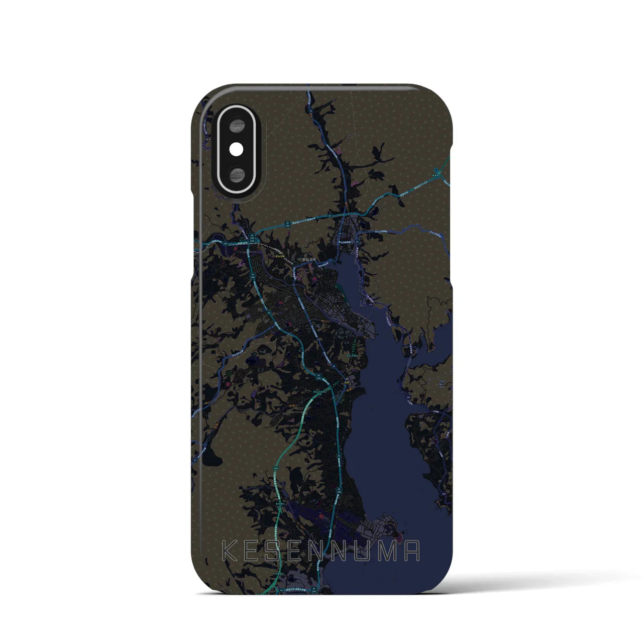 【気仙沼(宮城県)】地図柄iPhoneケース(バックカバータイプ)