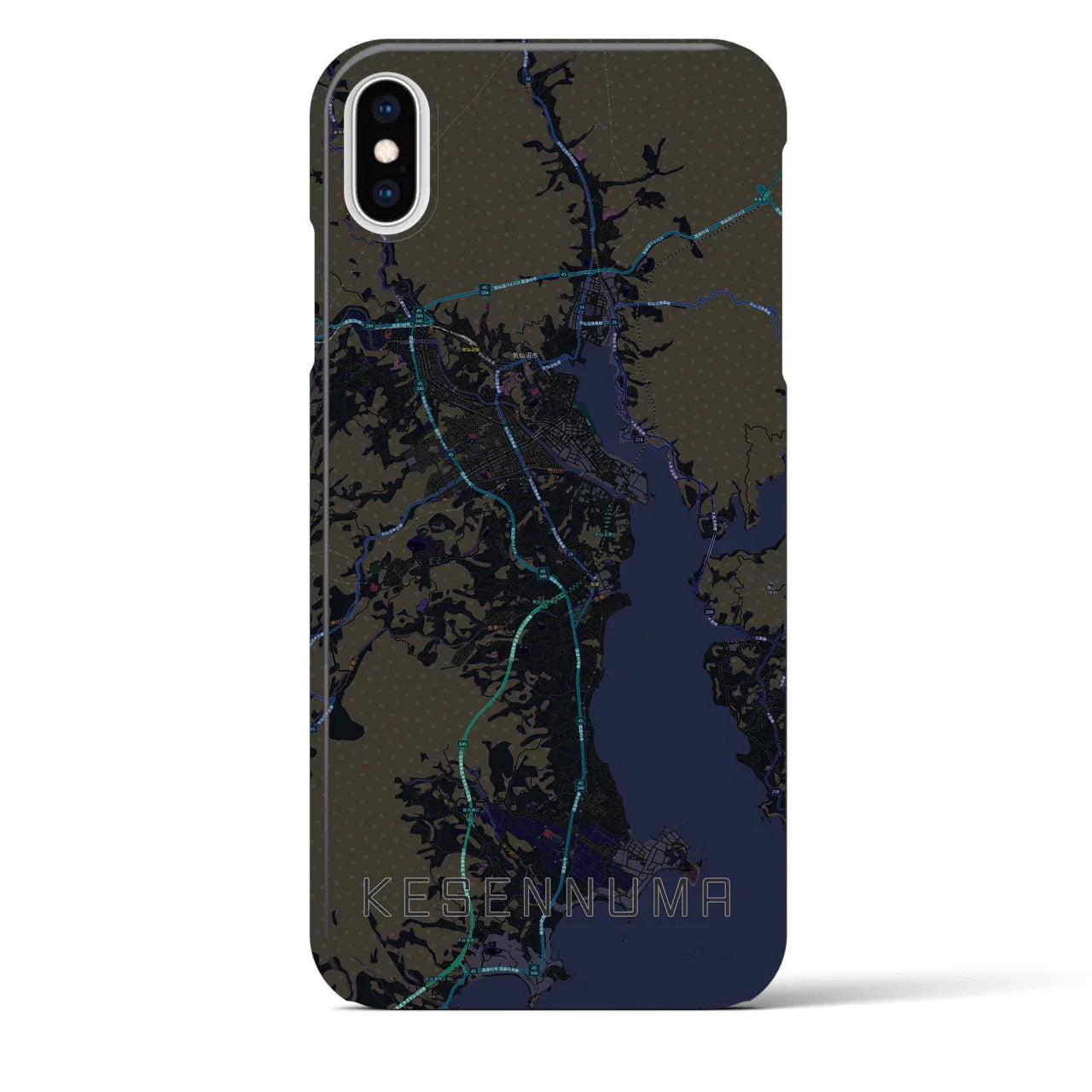【気仙沼(宮城県)】地図柄iPhoneケース(バックカバータイプ)