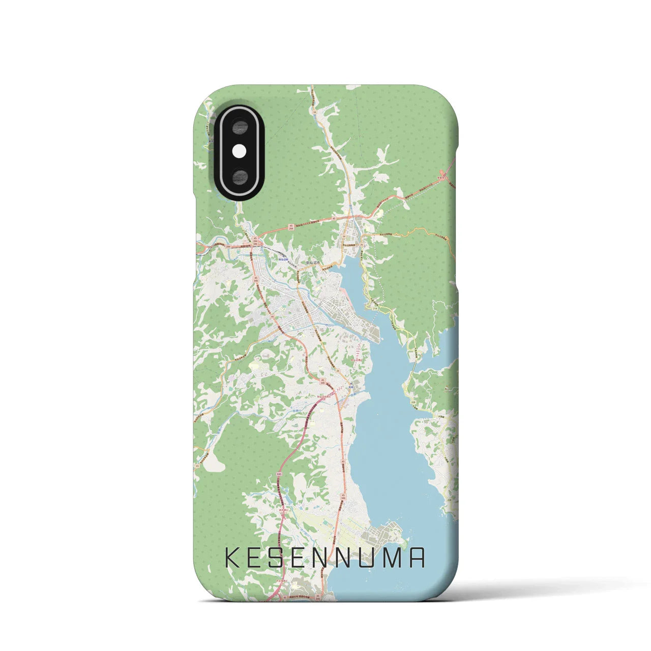 【気仙沼(宮城県)】地図柄iPhoneケース(バックカバータイプ)