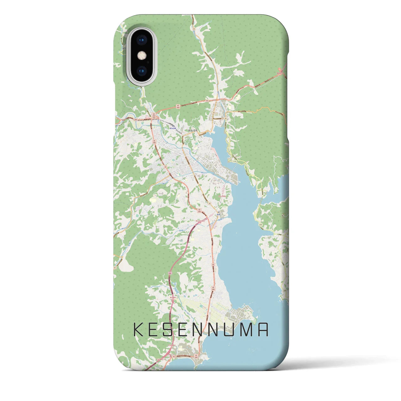【気仙沼(宮城県)】地図柄iPhoneケース(バックカバータイプ)