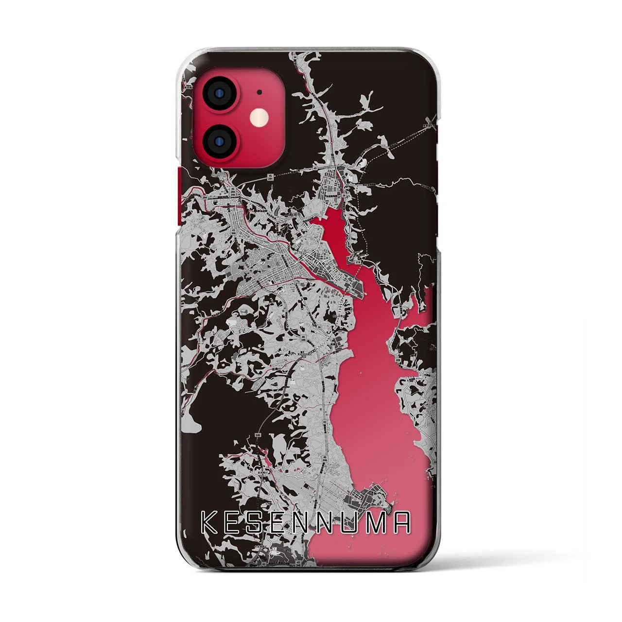 【気仙沼(宮城県)】地図柄iPhoneケース(クリアタイプ)