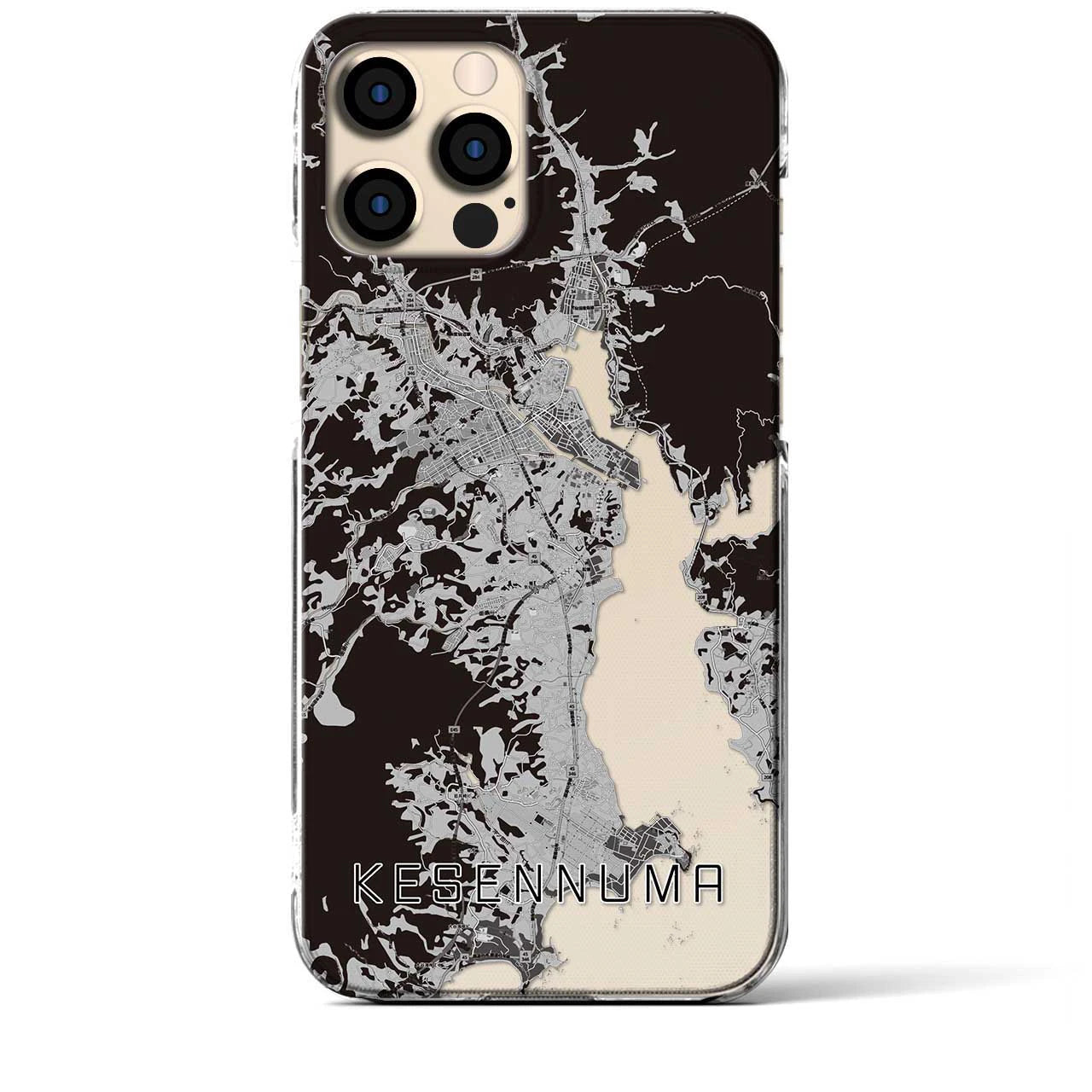 【気仙沼(宮城県)】地図柄iPhoneケース(クリアタイプ)