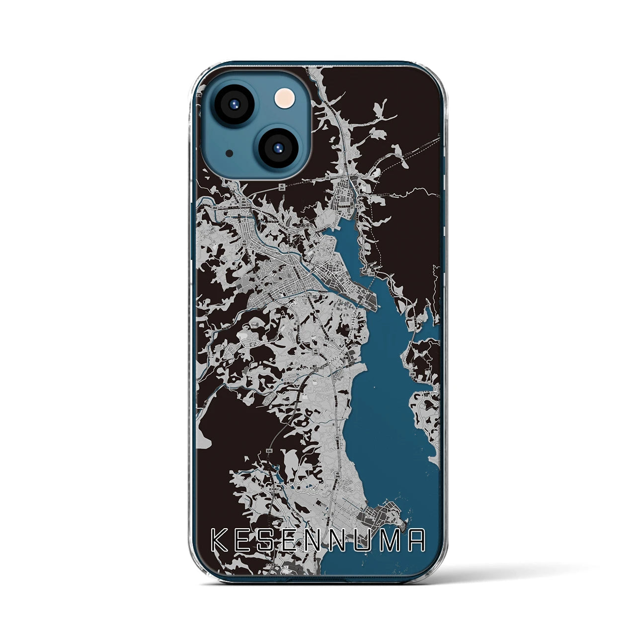 【気仙沼(宮城県)】地図柄iPhoneケース(クリアタイプ)