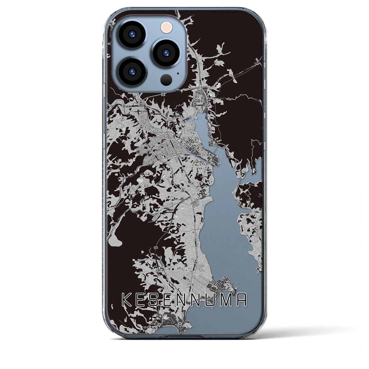 【気仙沼(宮城県)】地図柄iPhoneケース(クリアタイプ)