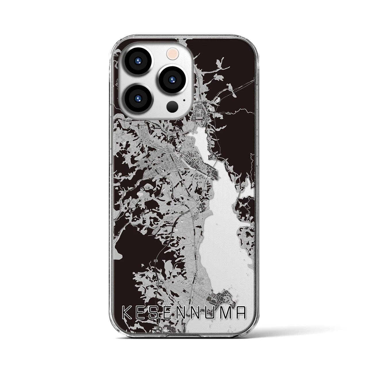 【気仙沼(宮城県)】地図柄iPhoneケース(クリアタイプ)