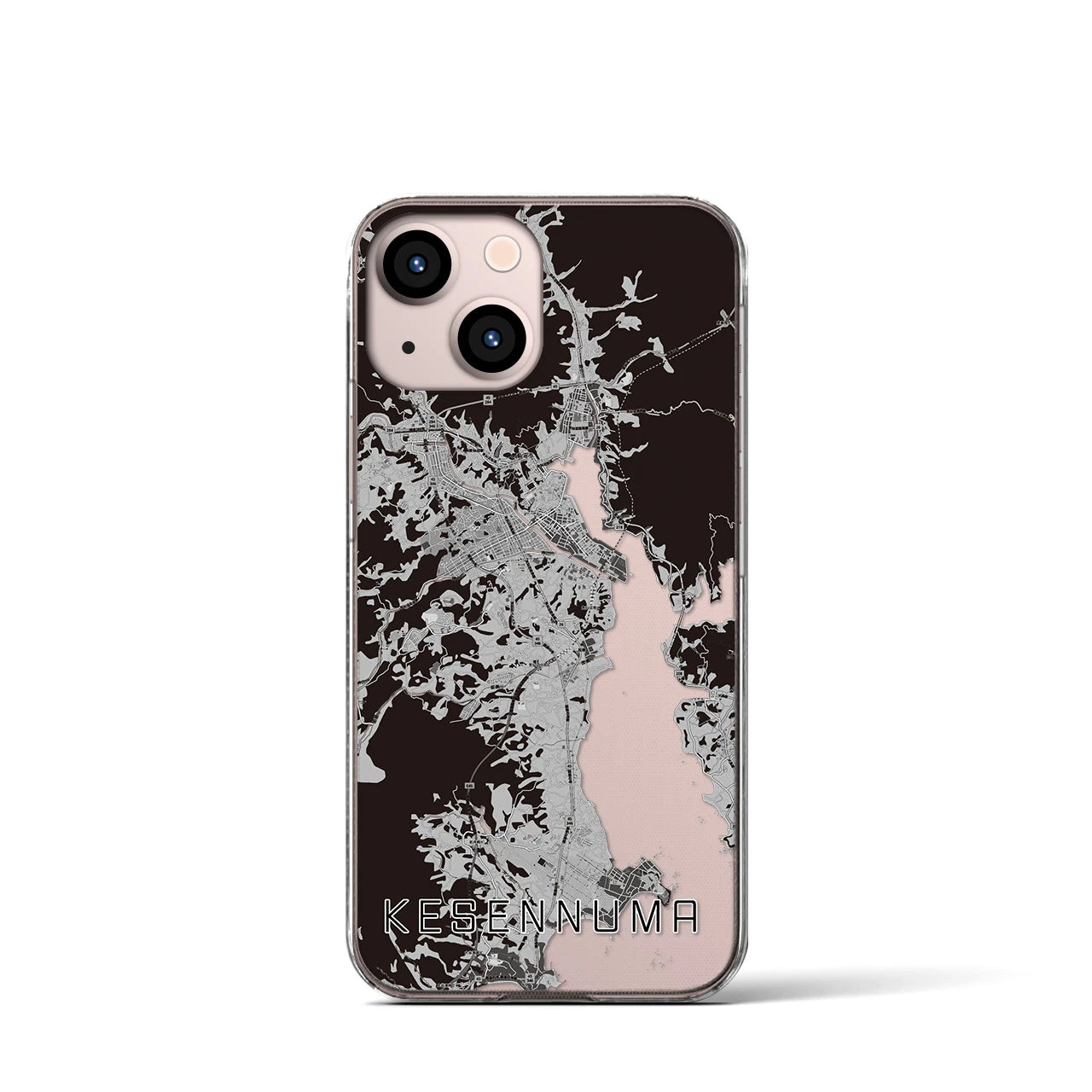 【気仙沼(宮城県)】地図柄iPhoneケース(クリアタイプ)