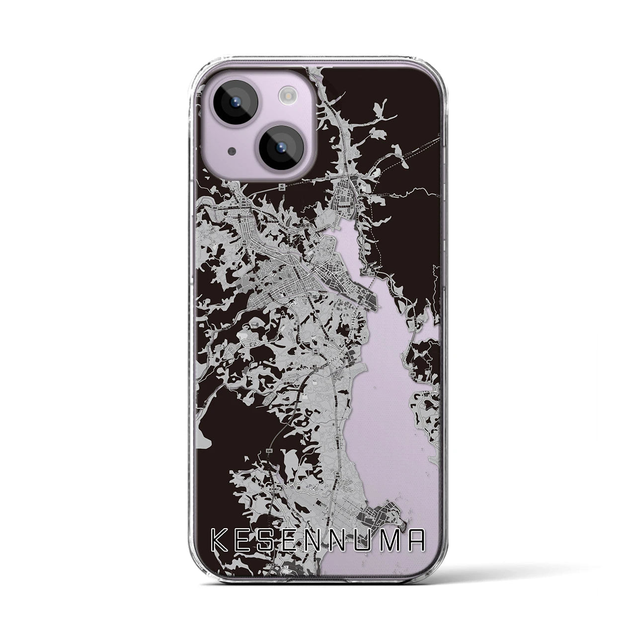 【気仙沼(宮城県)】地図柄iPhoneケース(クリアタイプ)