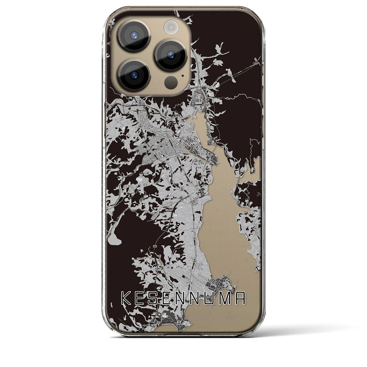 【気仙沼(宮城県)】地図柄iPhoneケース(クリアタイプ)