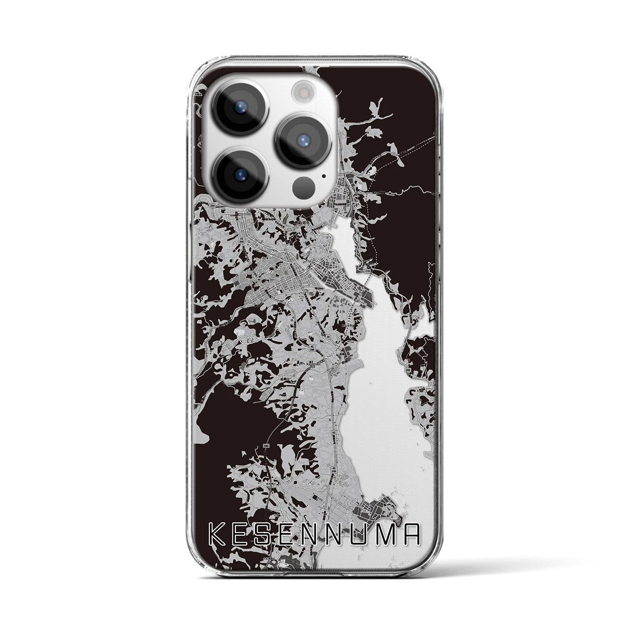 【気仙沼(宮城県)】地図柄iPhoneケース(クリアタイプ)