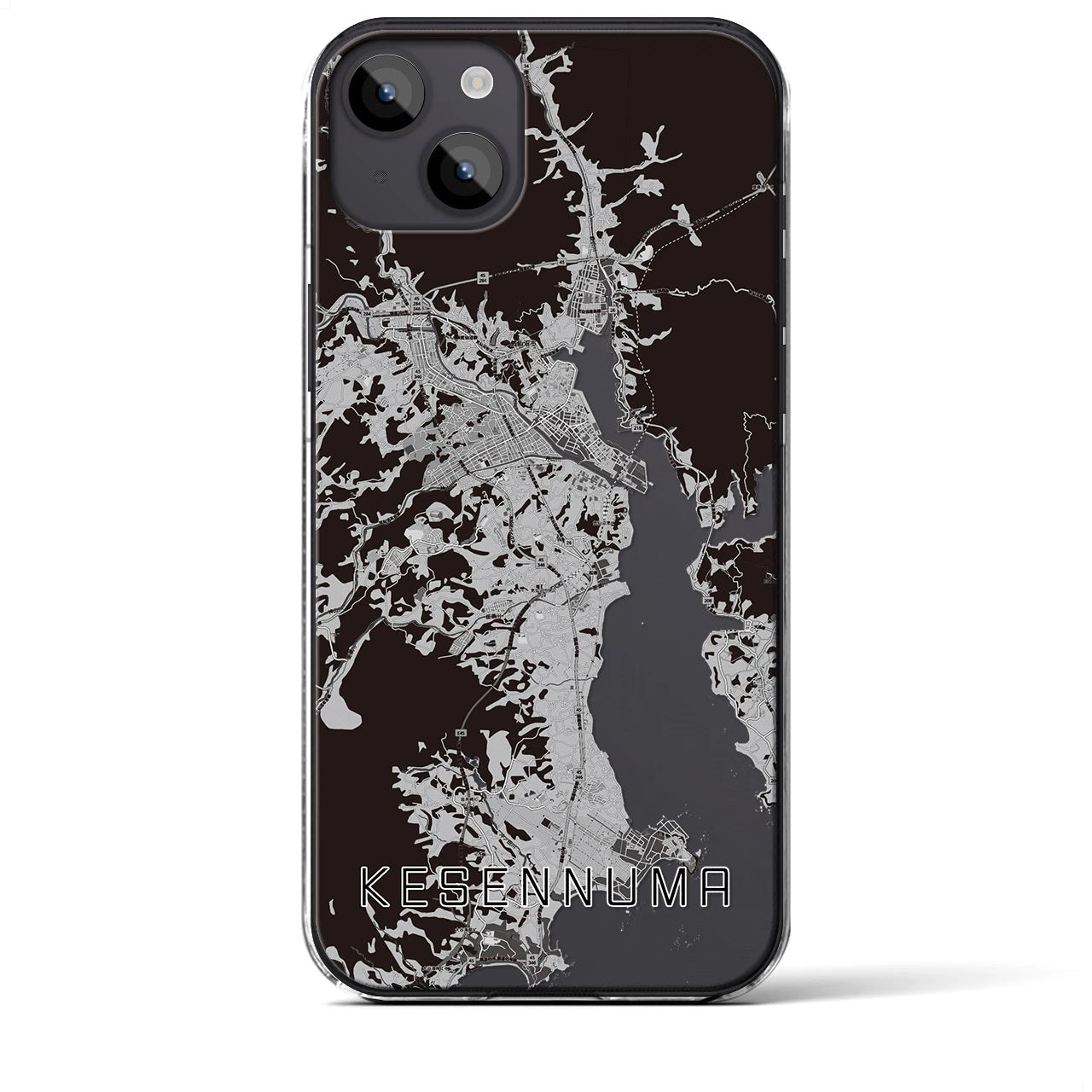 【気仙沼(宮城県)】地図柄iPhoneケース(クリアタイプ)