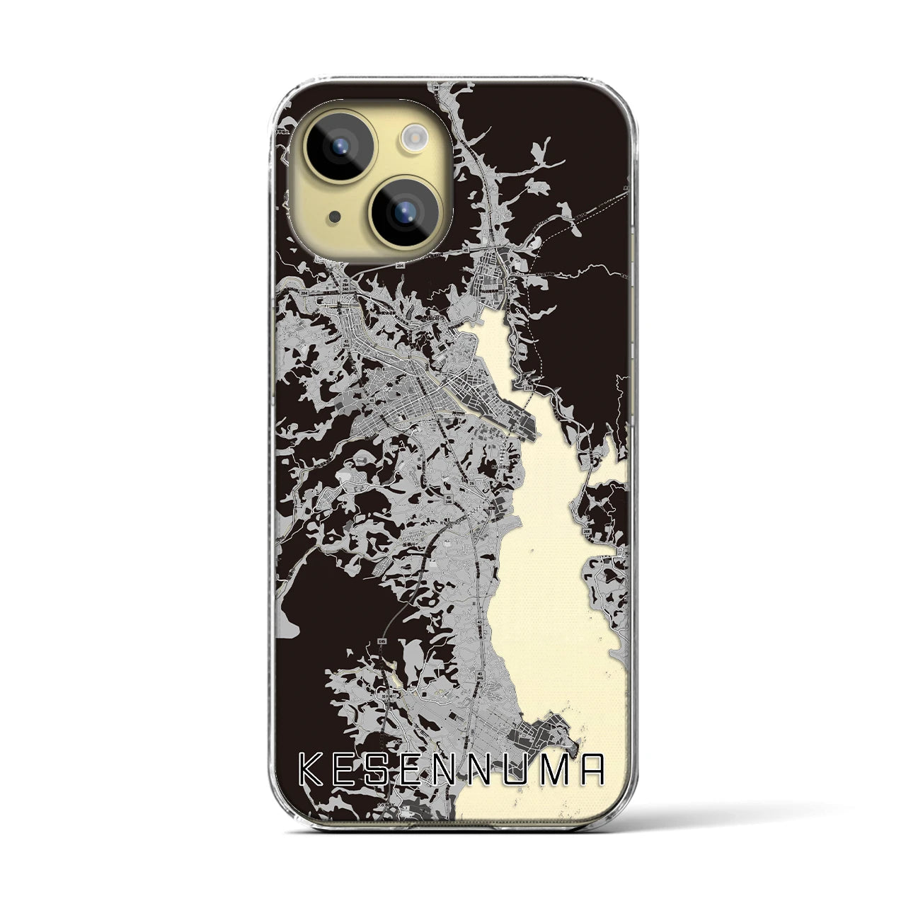 【気仙沼(宮城県)】地図柄iPhoneケース(クリアタイプ)