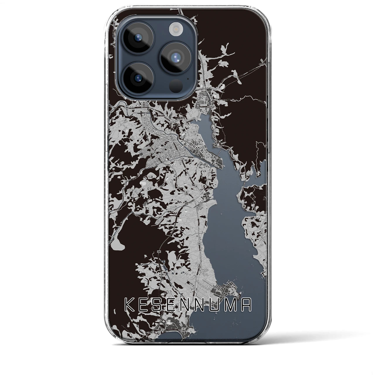 【気仙沼(宮城県)】地図柄iPhoneケース(クリアタイプ)