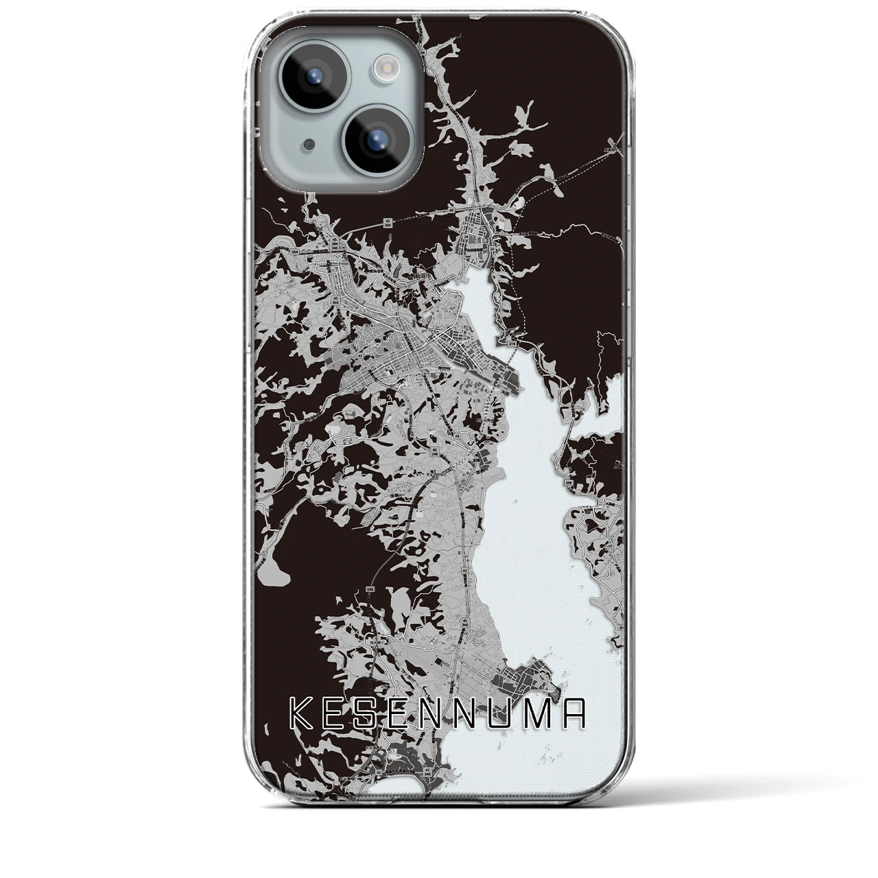 【気仙沼(宮城県)】地図柄iPhoneケース(クリアタイプ)