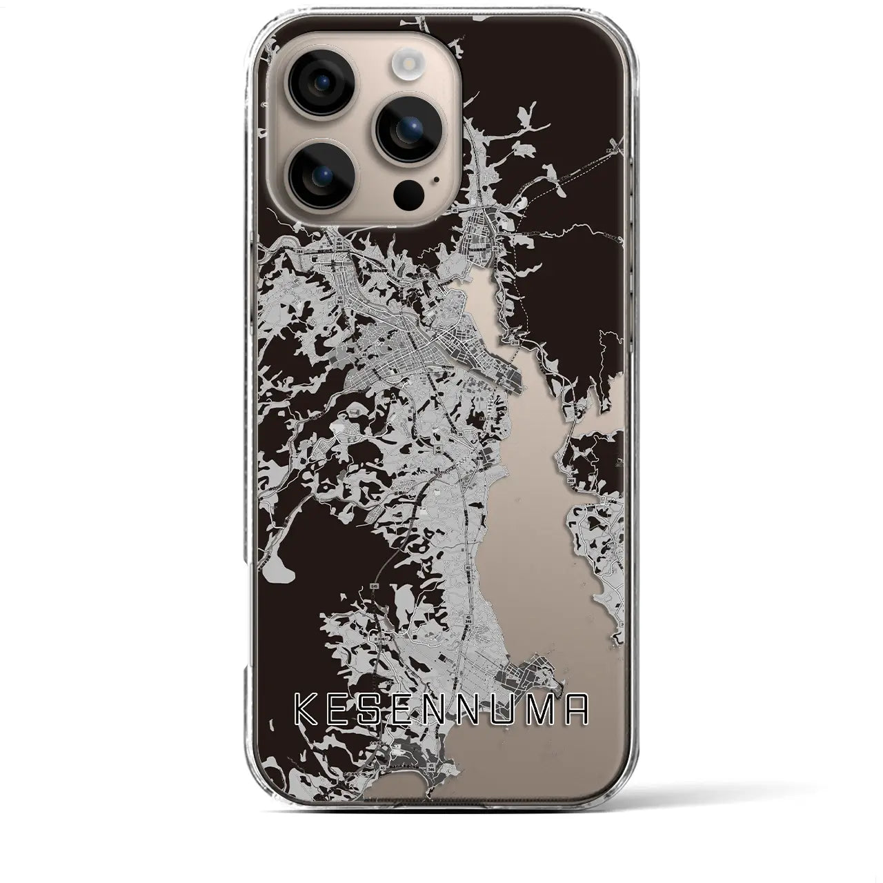 【気仙沼(宮城県)】地図柄iPhoneケース(クリアタイプ)