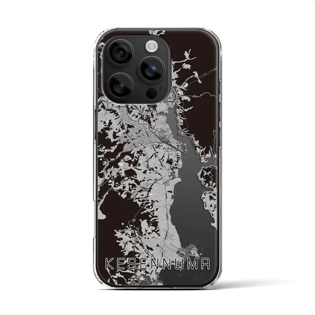 【気仙沼(宮城県)】地図柄iPhoneケース(クリアタイプ)