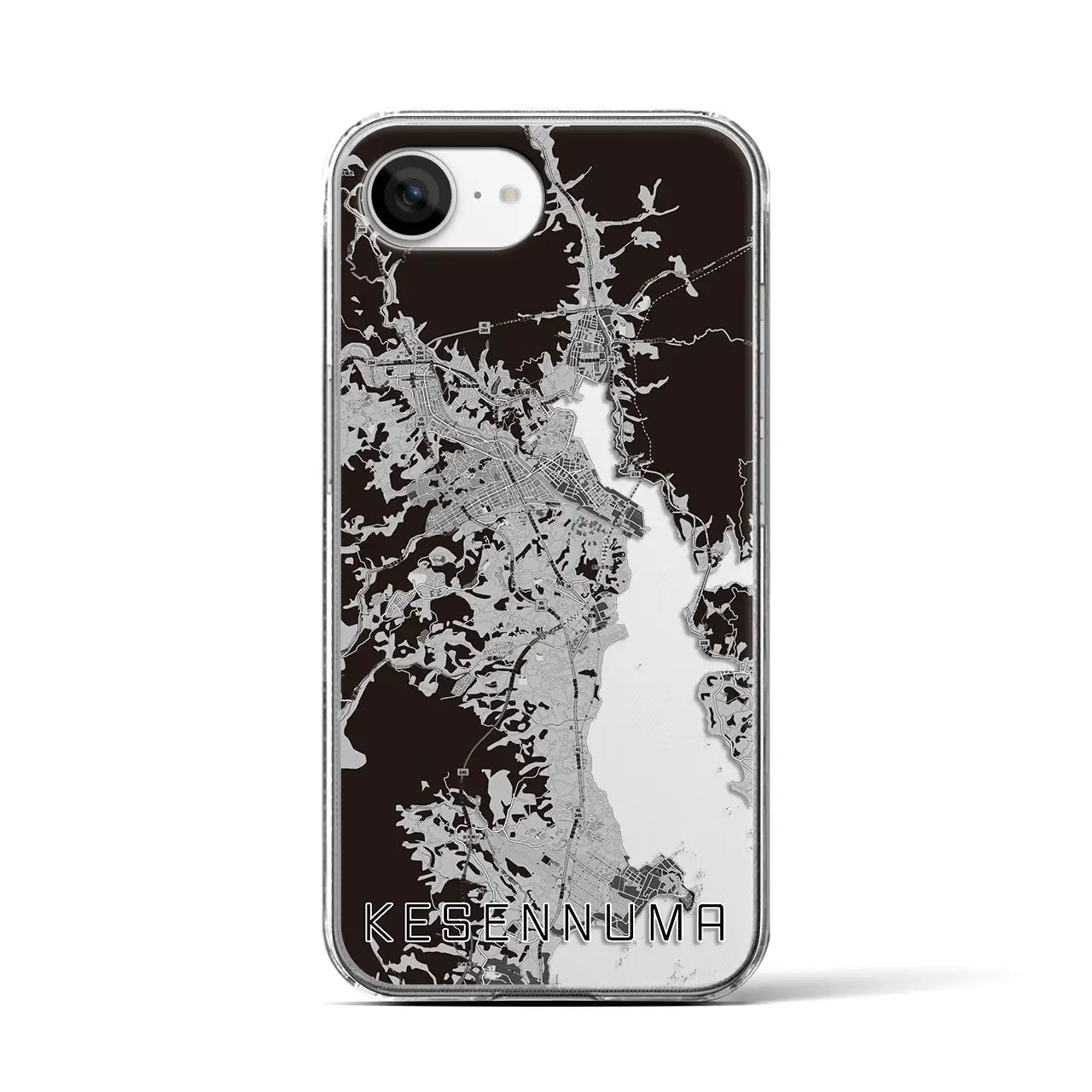 【気仙沼(宮城県)】地図柄iPhoneケース(クリアタイプ)