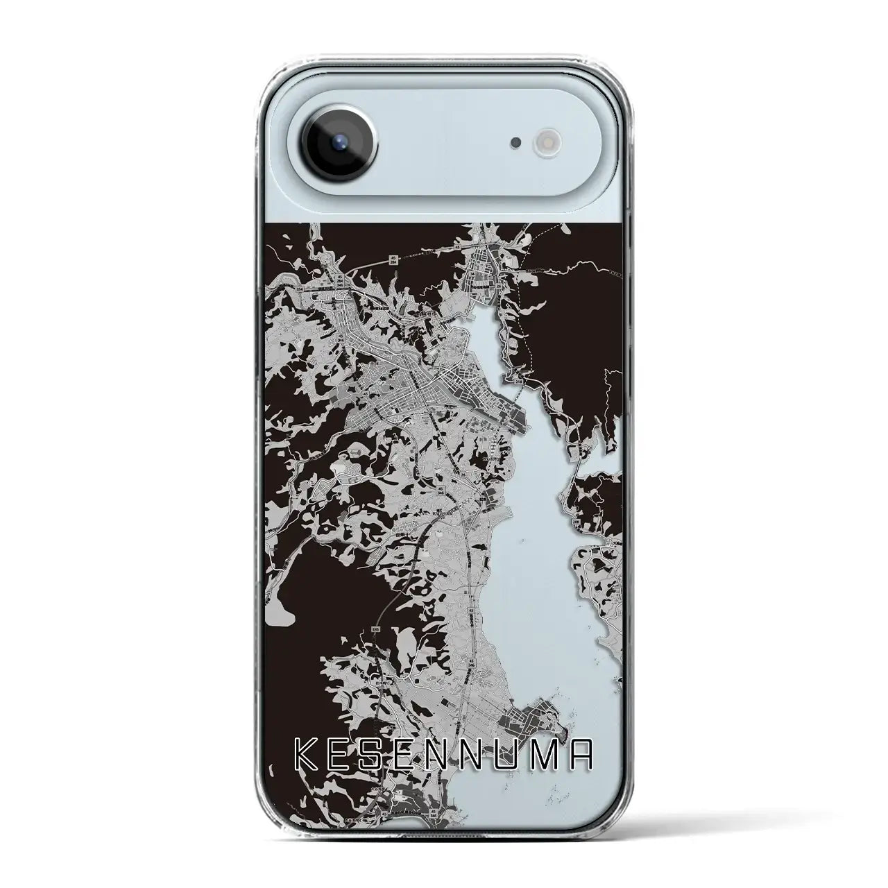 【気仙沼(宮城県)】地図柄iPhoneケース(クリアタイプ)