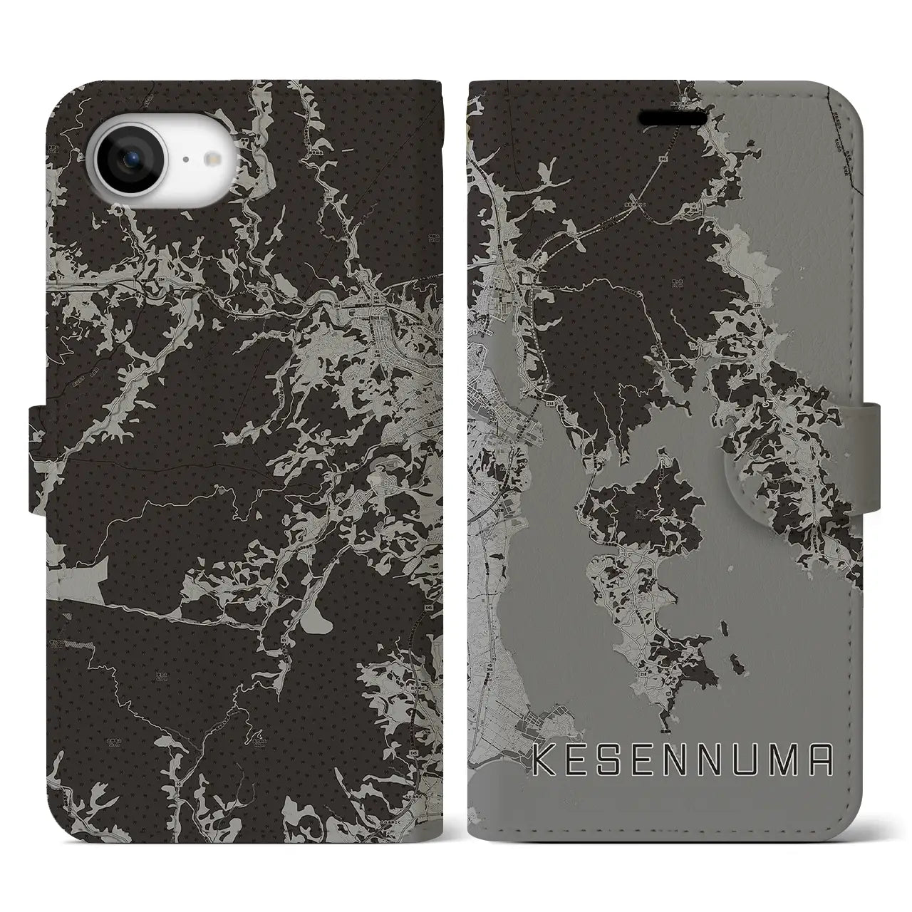 【気仙沼(宮城県)】地図柄iPhoneケース(手帳タイプ)