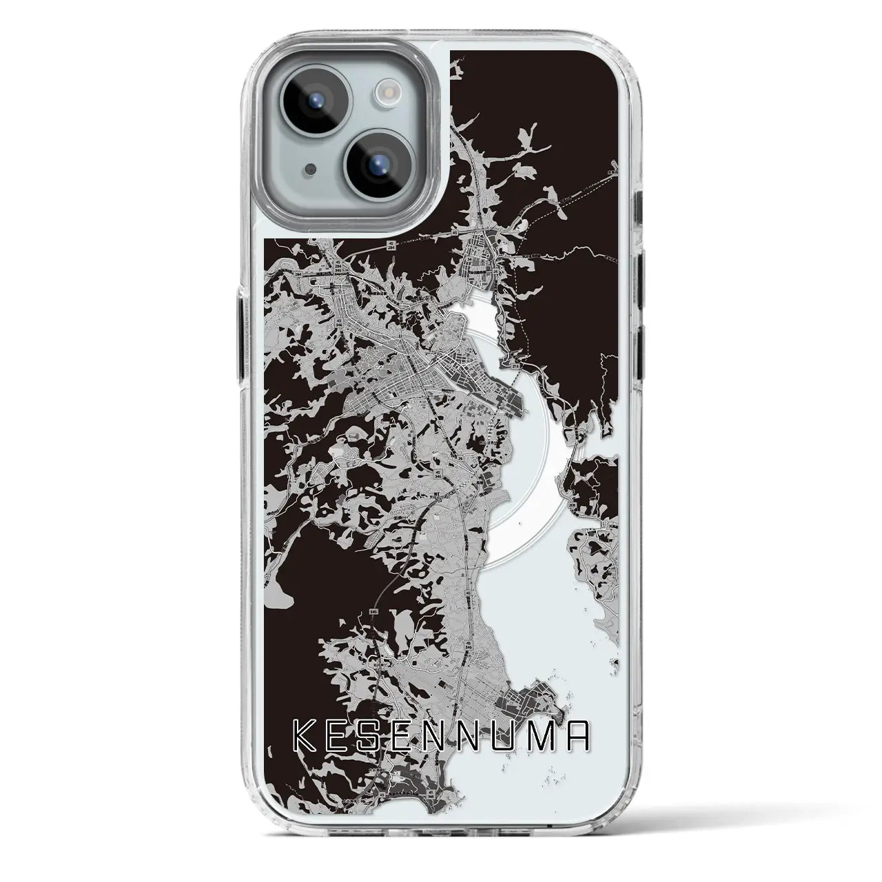 【気仙沼(宮城県)】地図柄iPhoneケース(MagSafeタイプ)