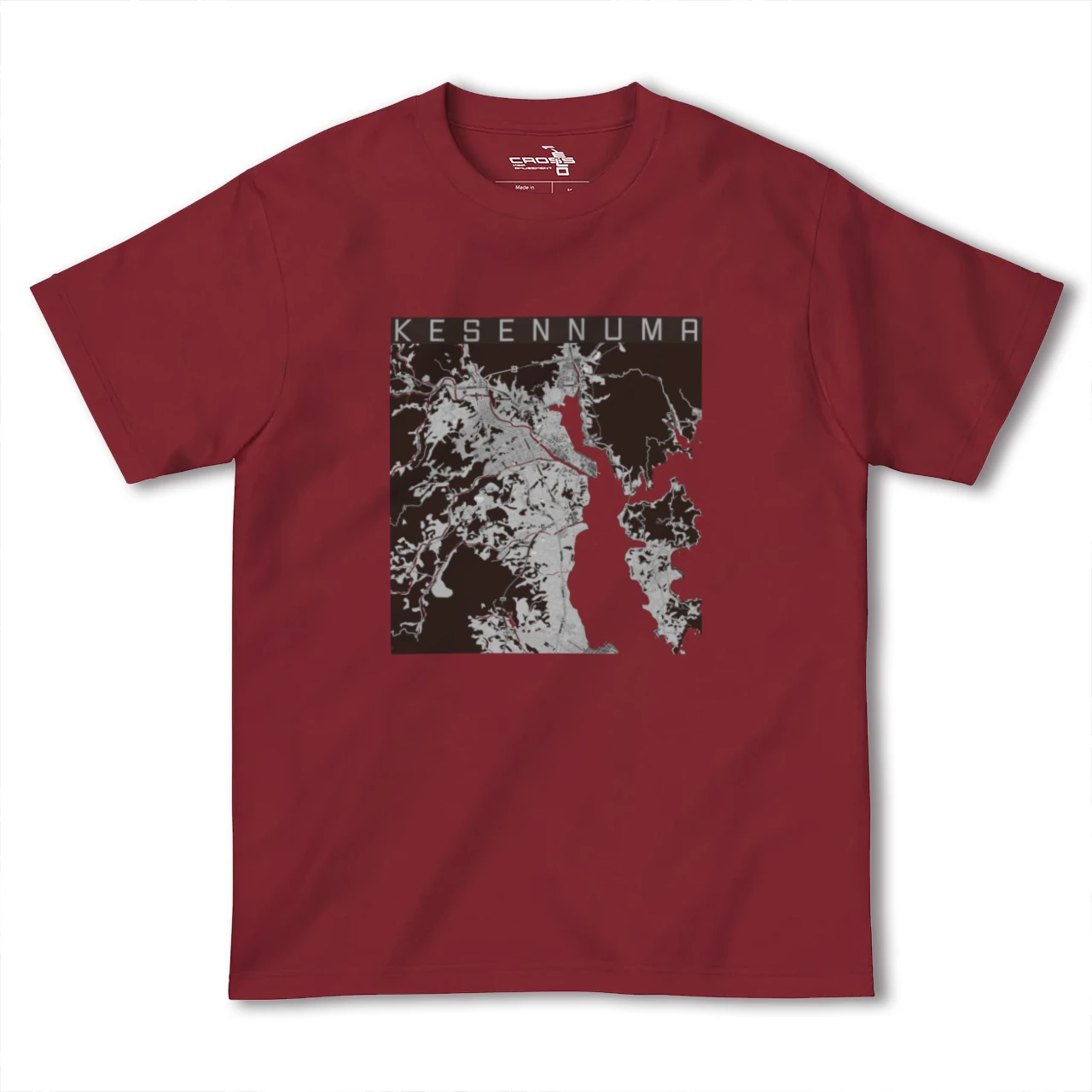 【気仙沼(宮城県)】地図柄ヘビーウェイトTシャツ