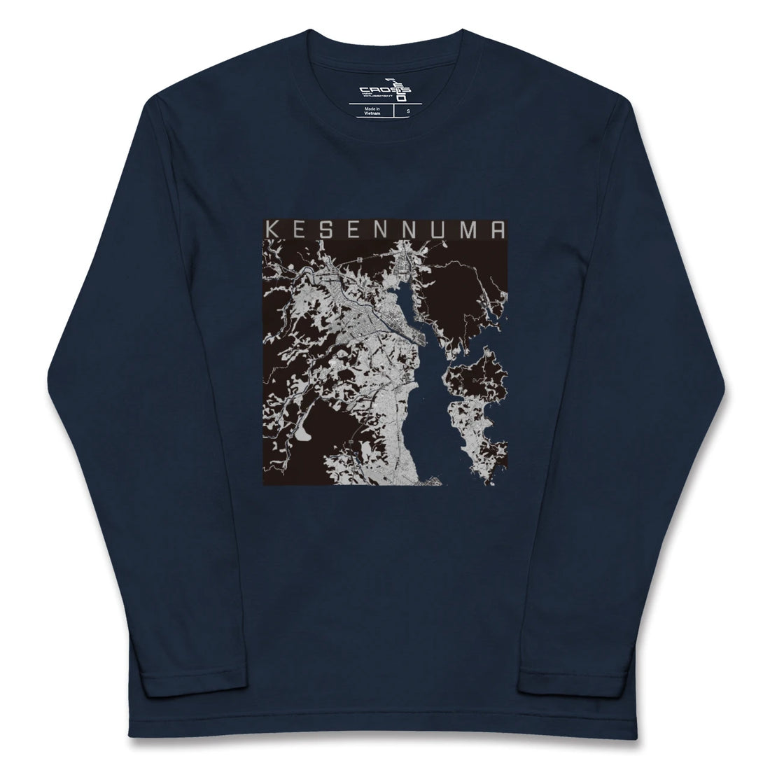 【気仙沼(宮城県)】地図柄ロングスリーブTシャツ