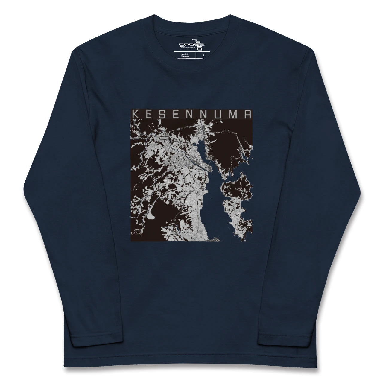 【気仙沼(宮城県)】地図柄ロングスリーブTシャツ