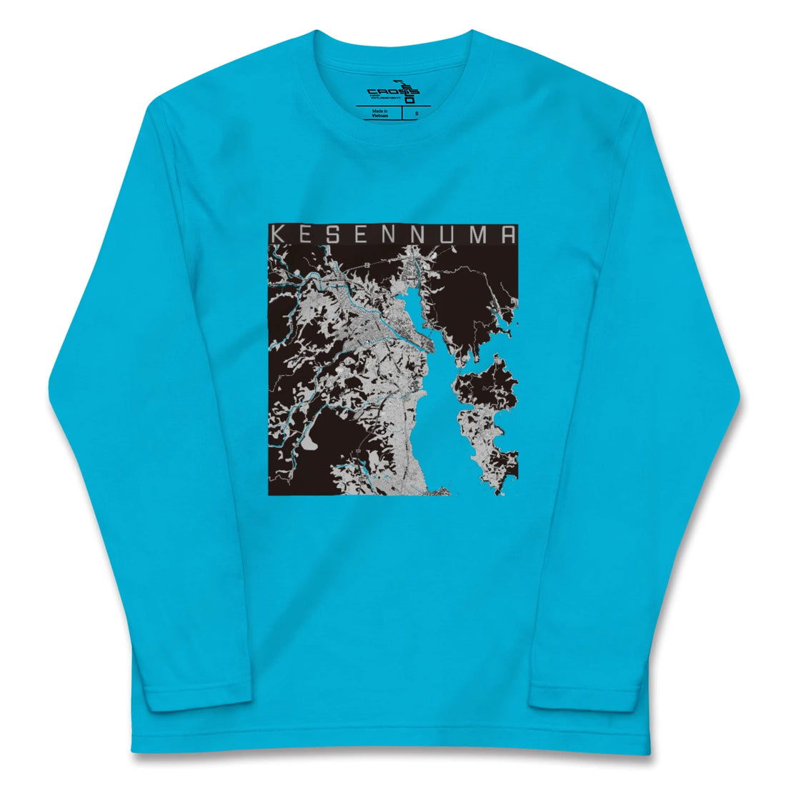 【気仙沼(宮城県)】地図柄ロングスリーブTシャツ