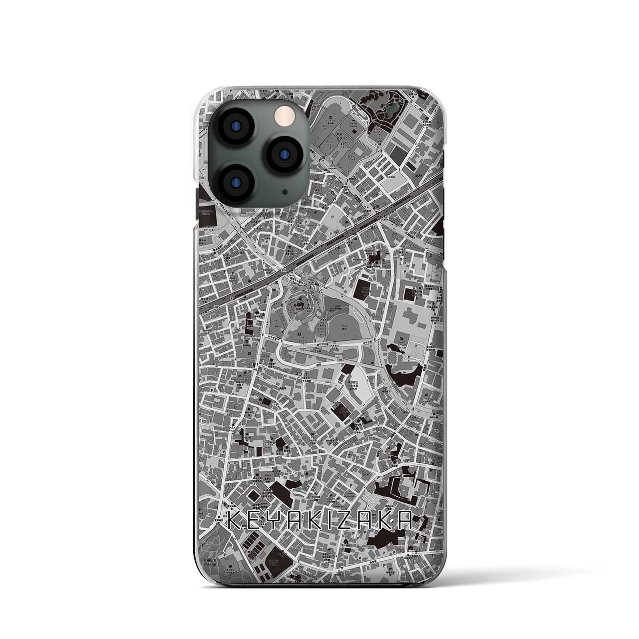 【けやき坂(東京都)】地図柄iPhoneケース(クリアタイプ)