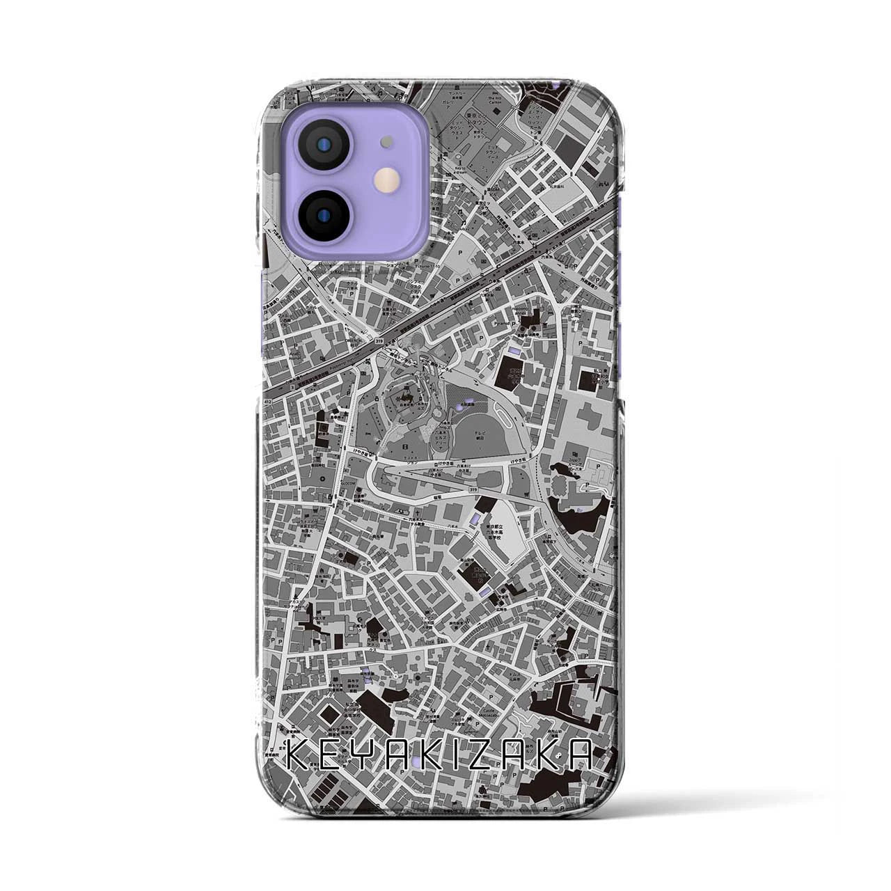 【けやき坂(東京都)】地図柄iPhoneケース(クリアタイプ)