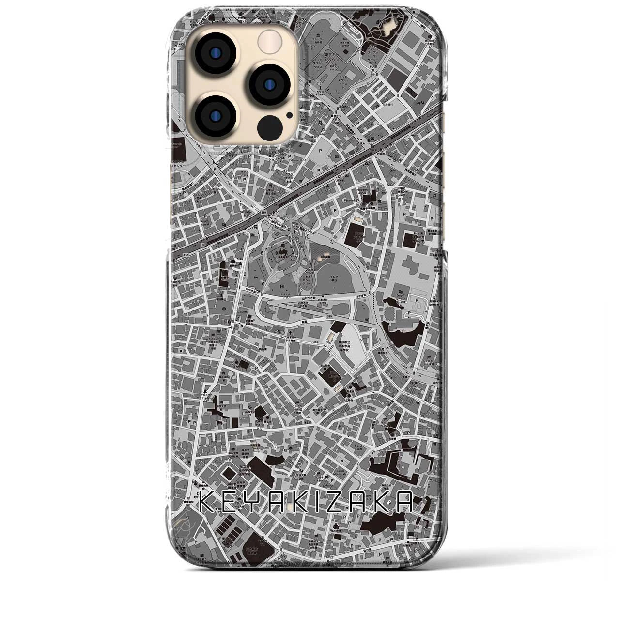 【けやき坂(東京都)】地図柄iPhoneケース(クリアタイプ)