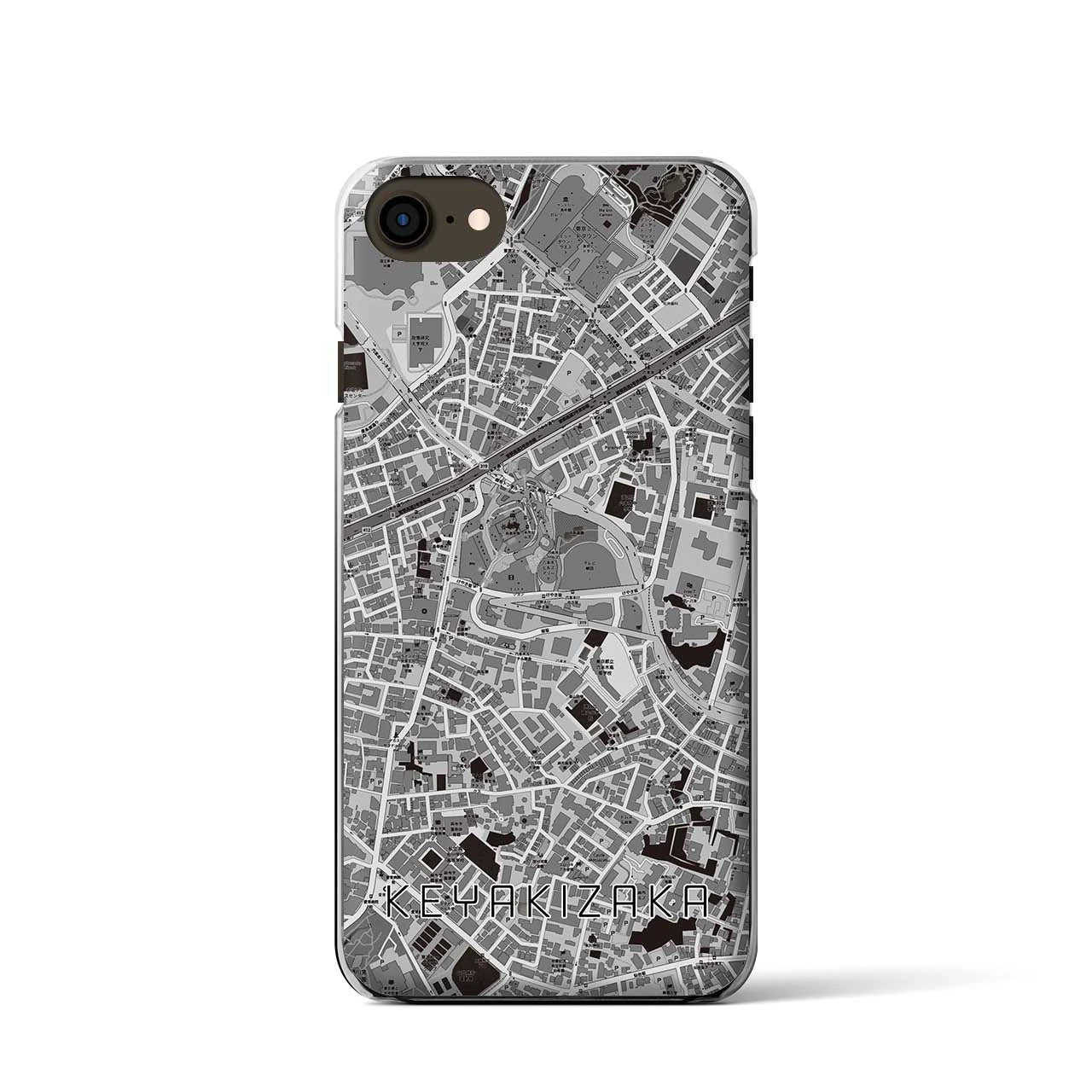 【けやき坂(東京都)】地図柄iPhoneケース(クリアタイプ)