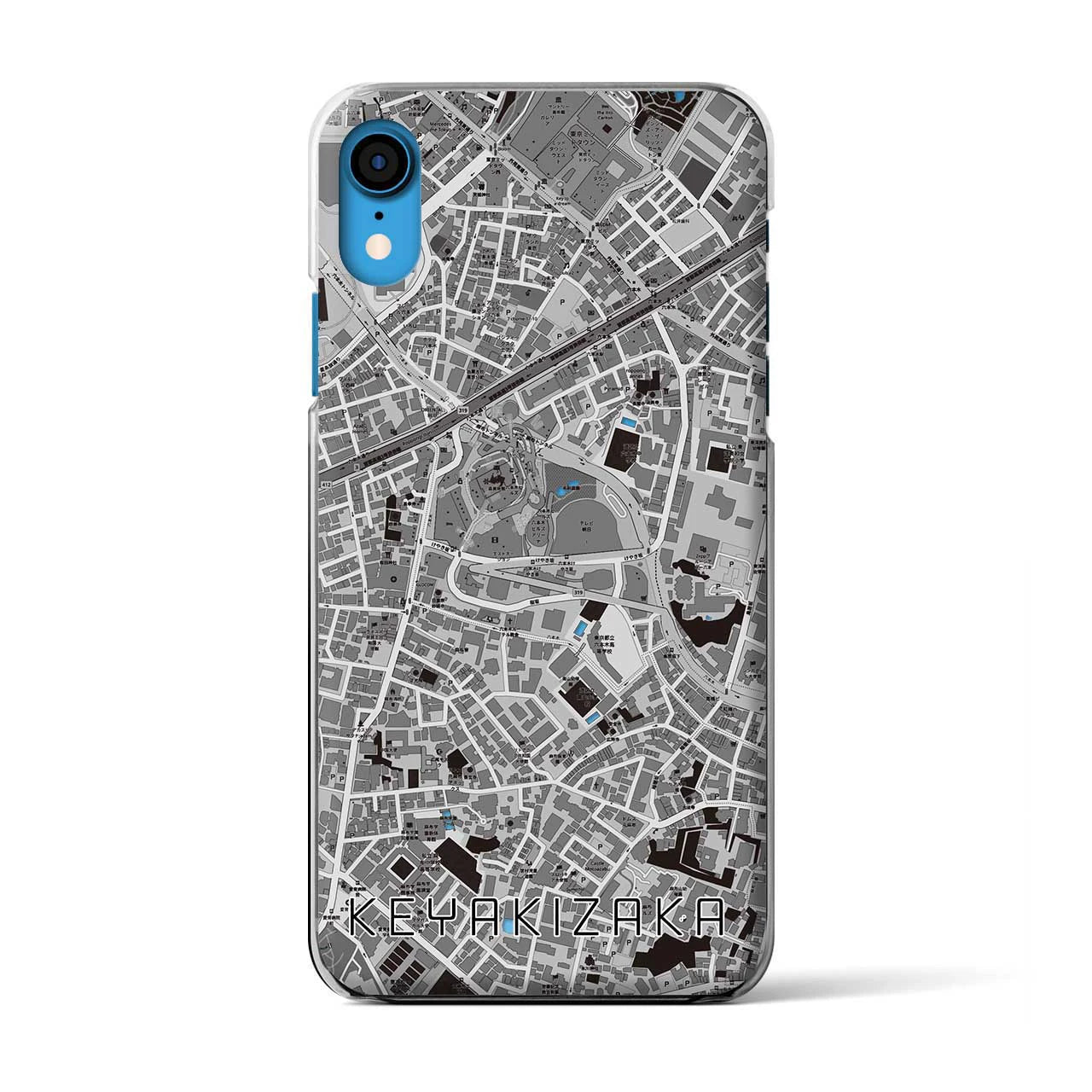 【けやき坂(東京都)】地図柄iPhoneケース(クリアタイプ)