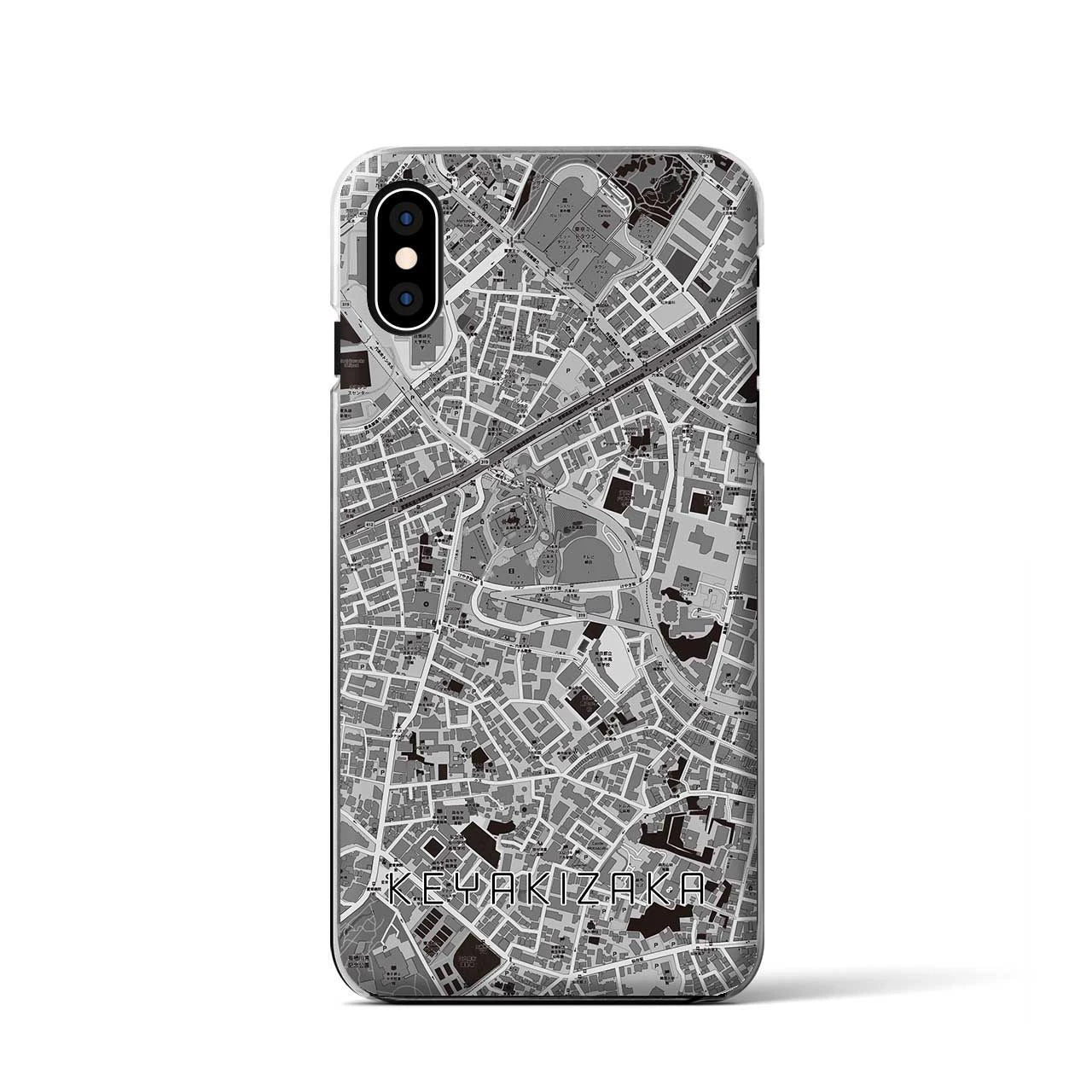 【けやき坂(東京都)】地図柄iPhoneケース(クリアタイプ)