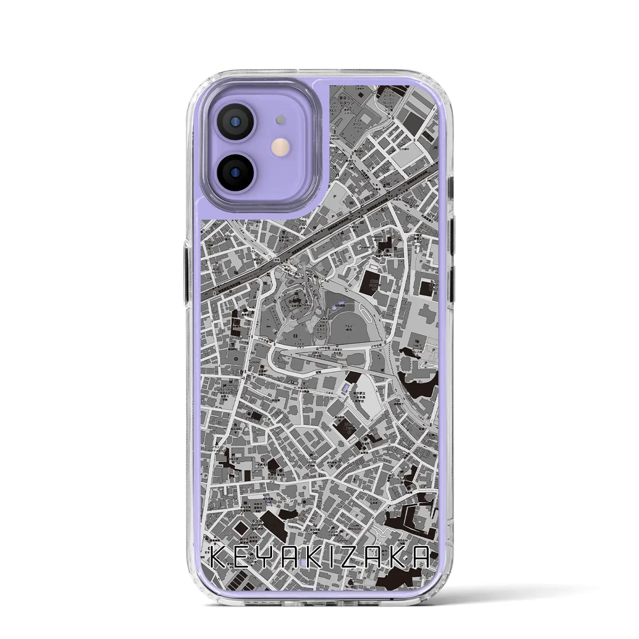 【けやき坂(東京都)】地図柄iPhoneケース(MagSafeタイプ)