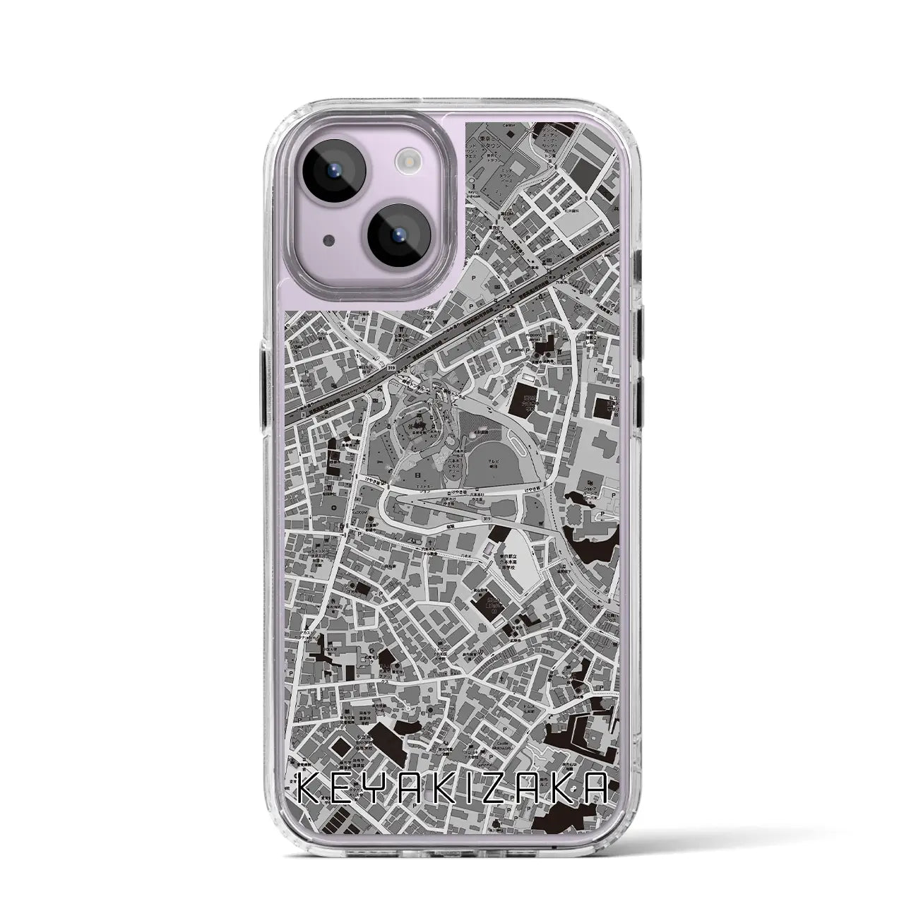 【けやき坂(東京都)】地図柄iPhoneケース(MagSafeタイプ)