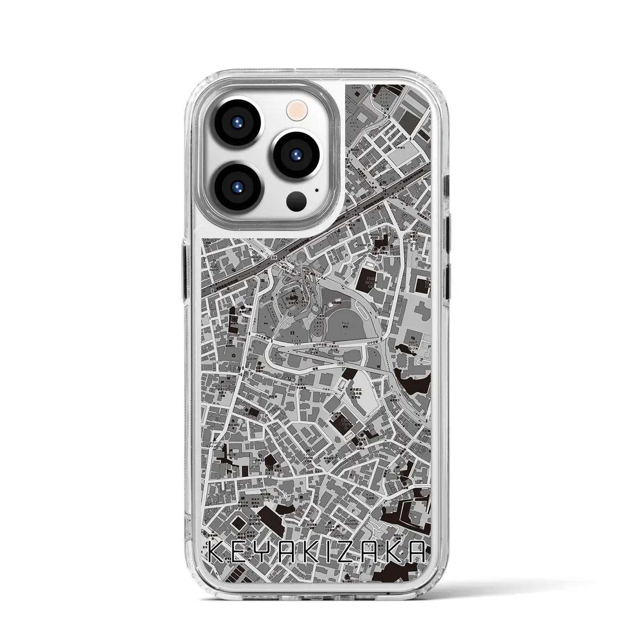 【けやき坂(東京都)】地図柄iPhoneケース(MagSafeタイプ)