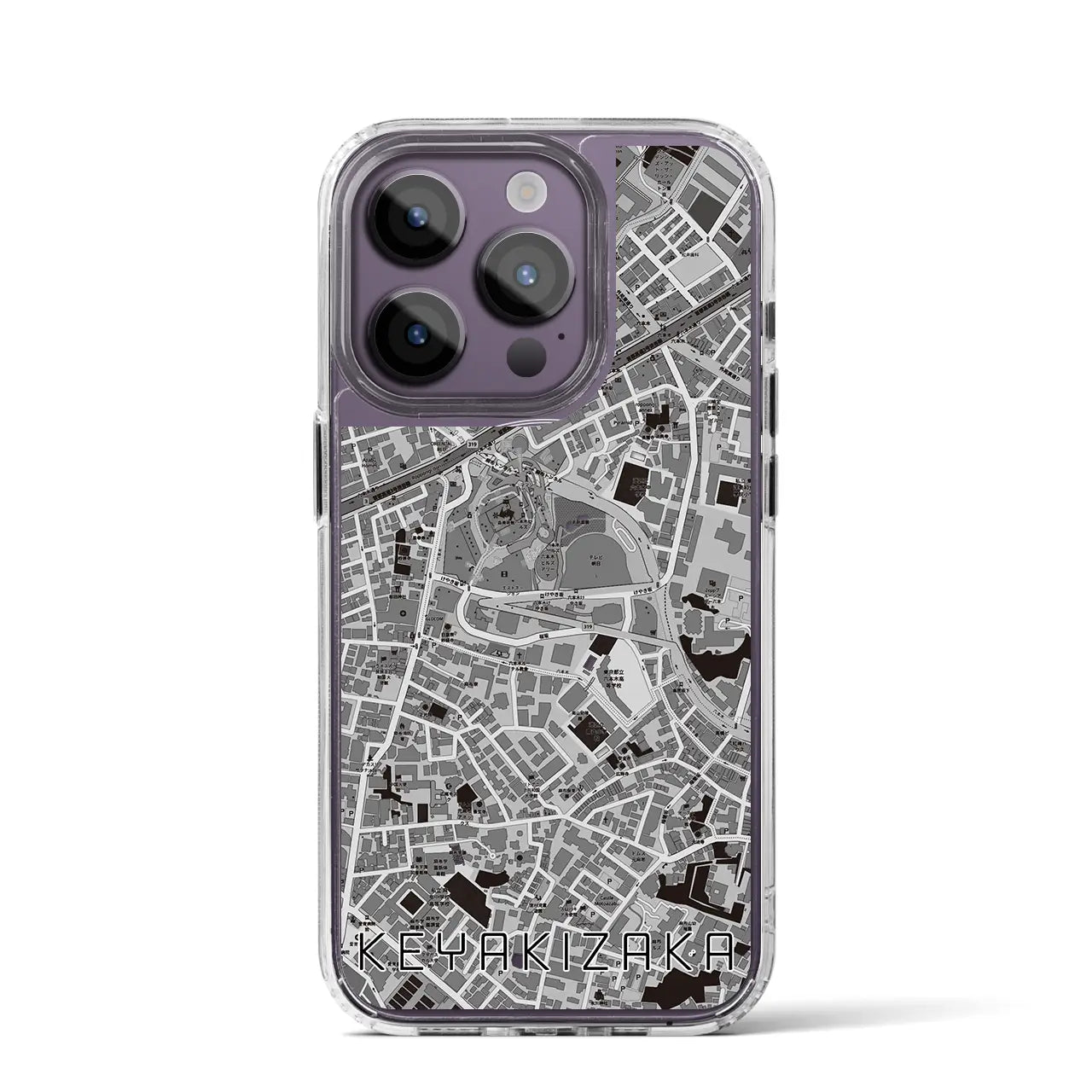 【けやき坂(東京都)】地図柄iPhoneケース(MagSafeタイプ)