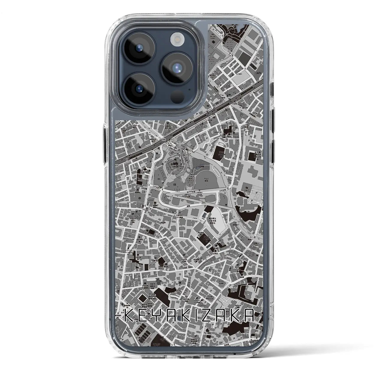 【けやき坂(東京都)】地図柄iPhoneケース(MagSafeタイプ)