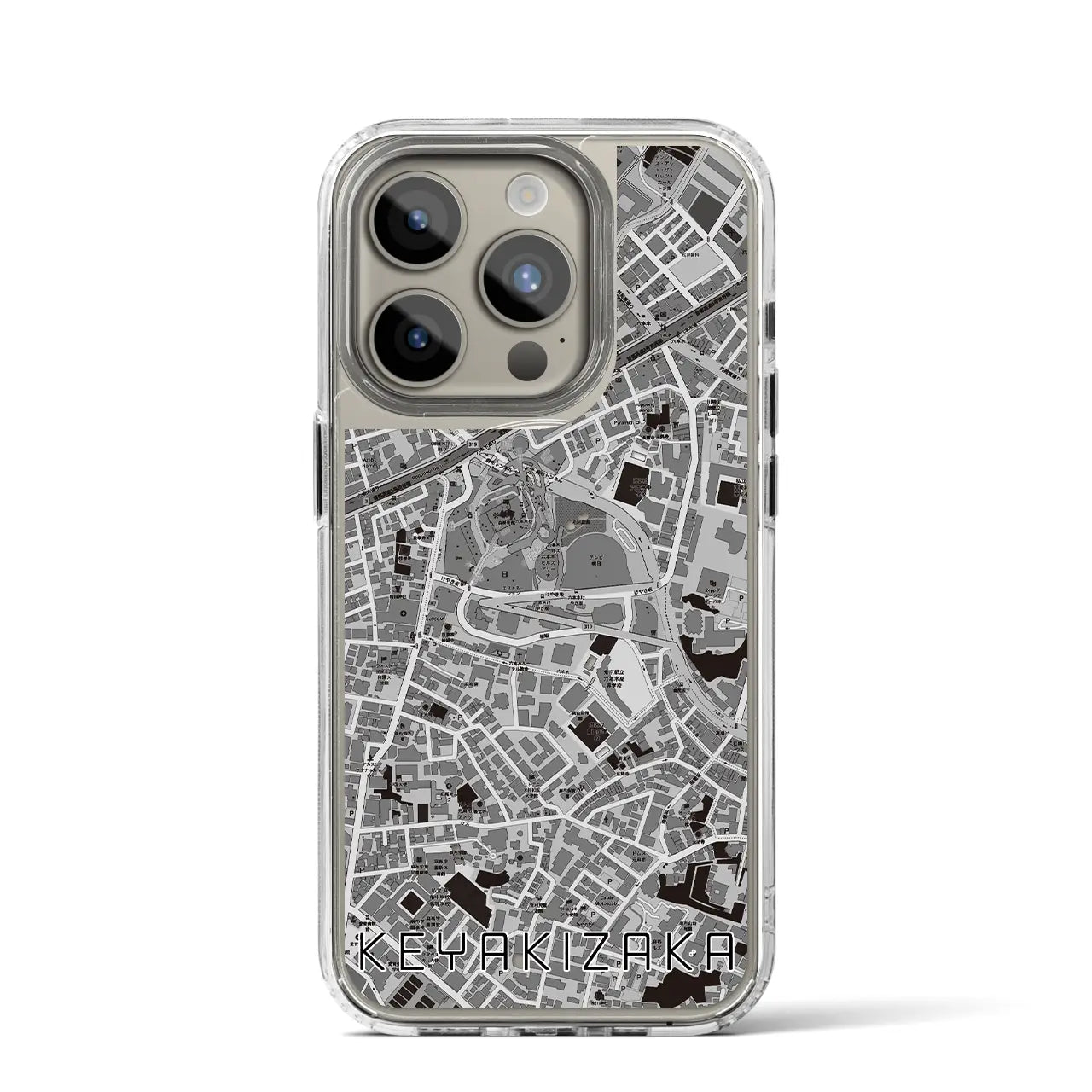 【けやき坂(東京都)】地図柄iPhoneケース(MagSafeタイプ)