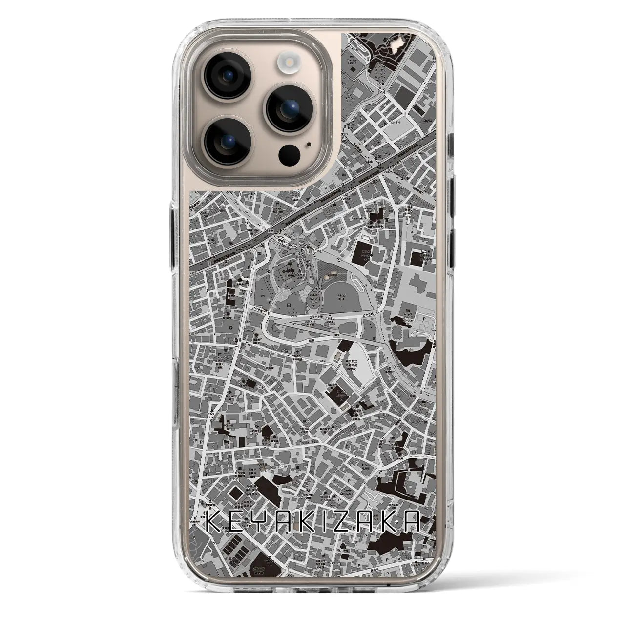 【けやき坂(東京都)】地図柄iPhoneケース(MagSafeタイプ)