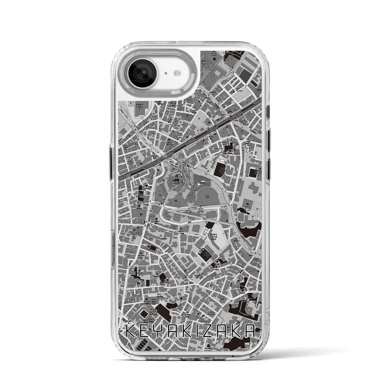 【けやき坂(東京都)】地図柄iPhoneケース(MagSafeタイプ)