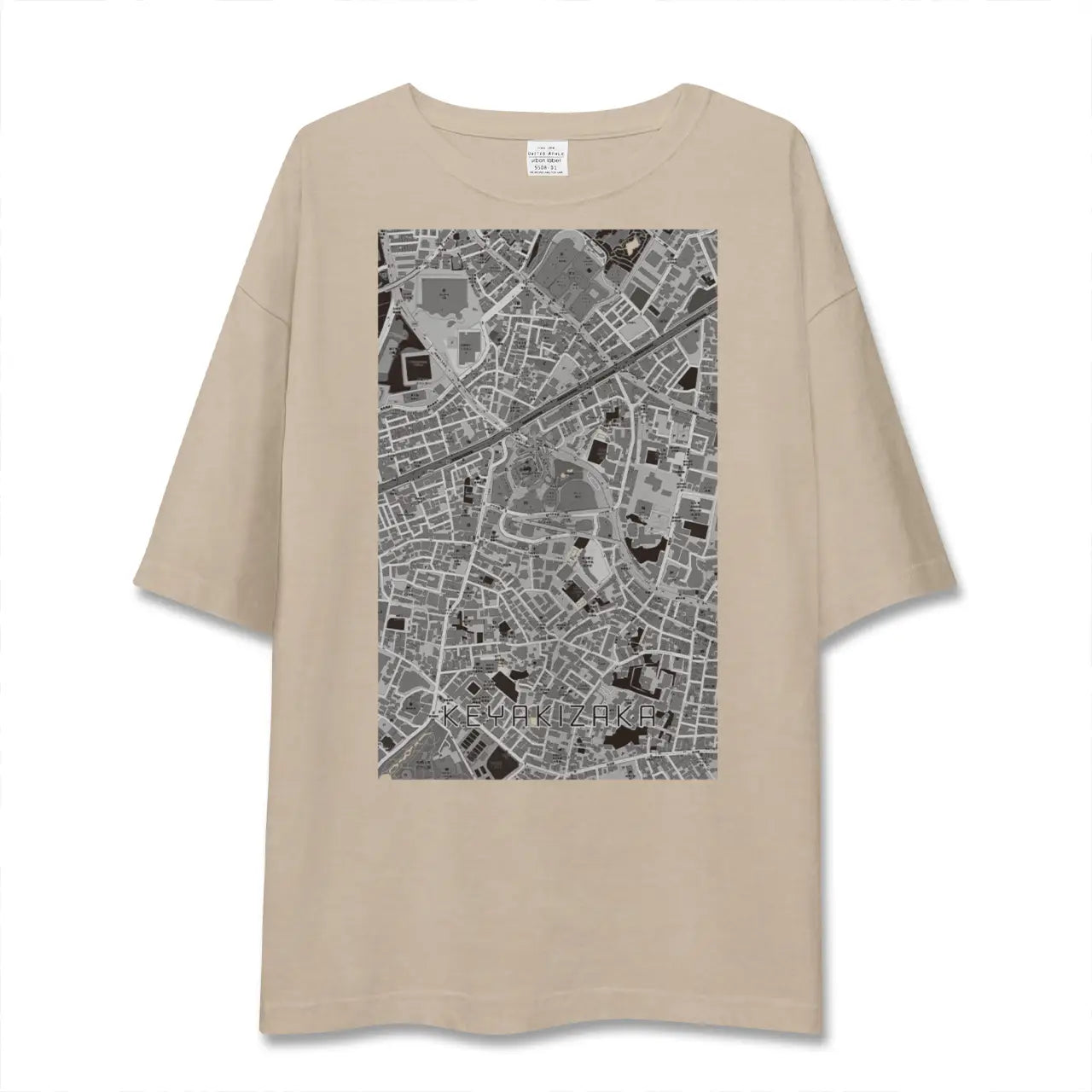 【けやき坂(東京都)】地図柄ビッグシルエットTシャツ