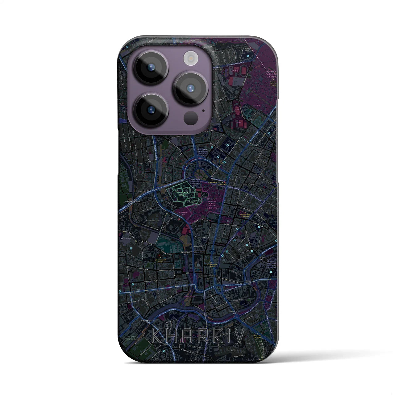 【ハルキウ(ウクライナ)】地図柄iPhoneケース(バックカバータイプ)
