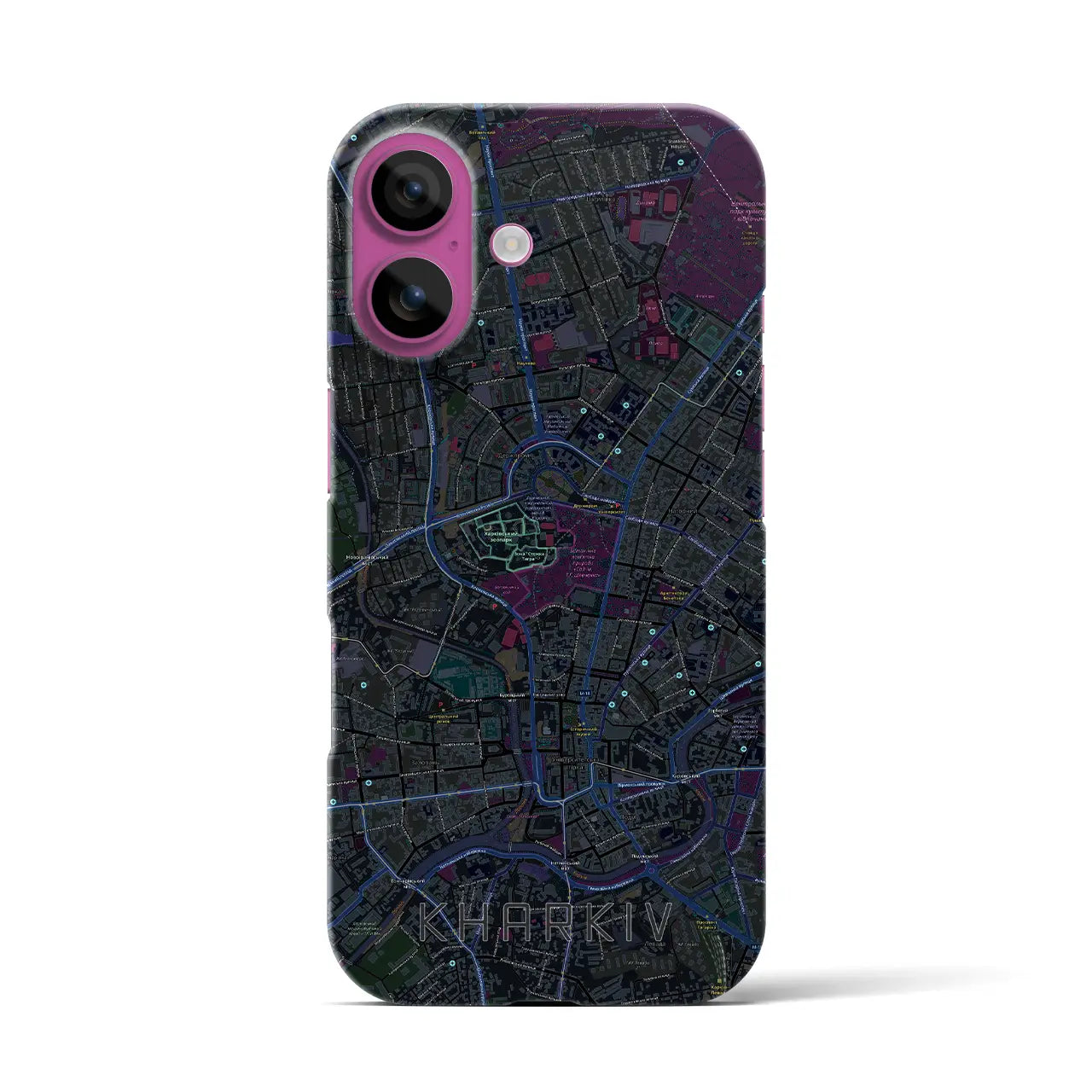 【ハルキウ(ウクライナ)】地図柄iPhoneケース(バックカバータイプ)