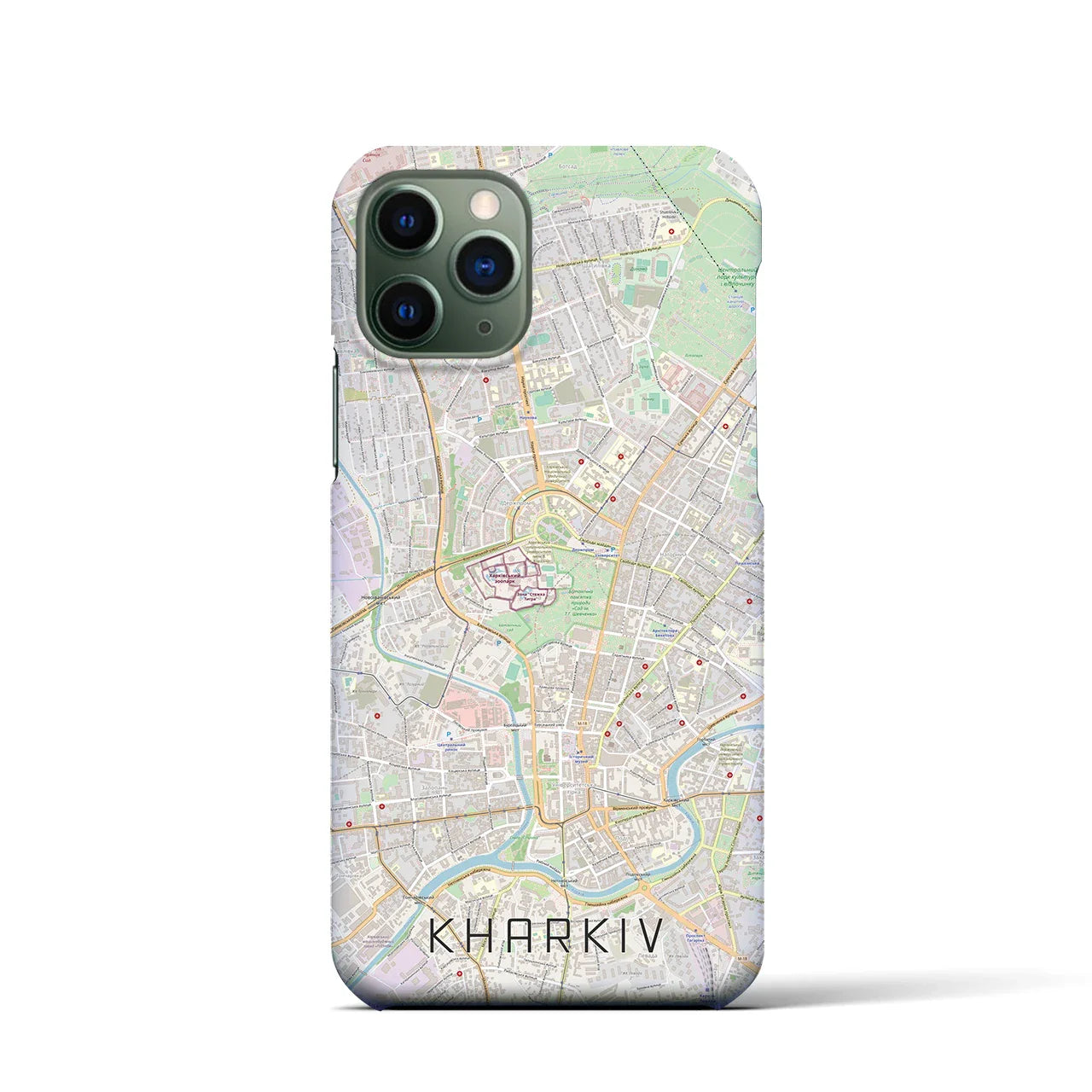 【ハルキウ(ウクライナ)】地図柄iPhoneケース(バックカバータイプ)