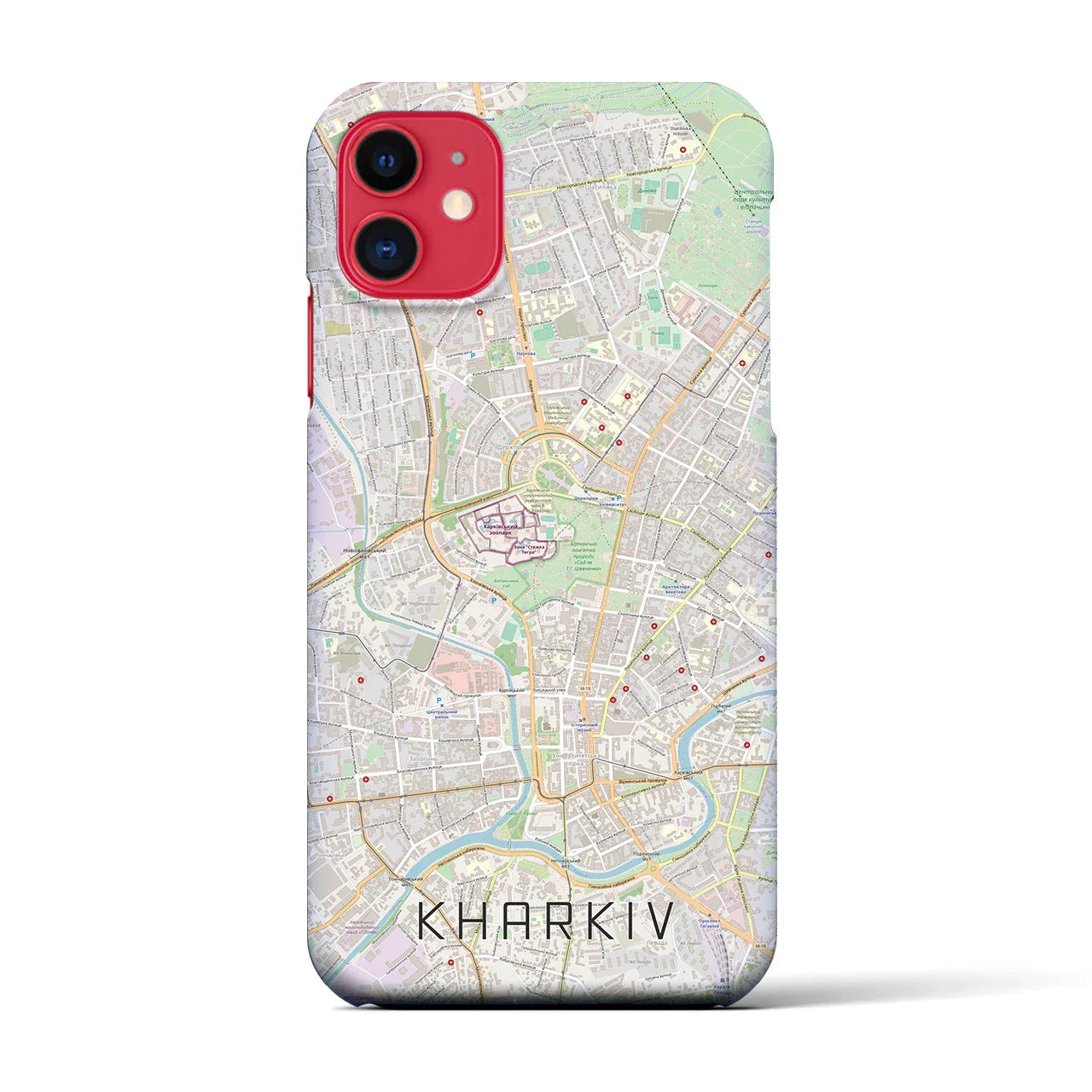 【ハルキウ(ウクライナ)】地図柄iPhoneケース(バックカバータイプ)