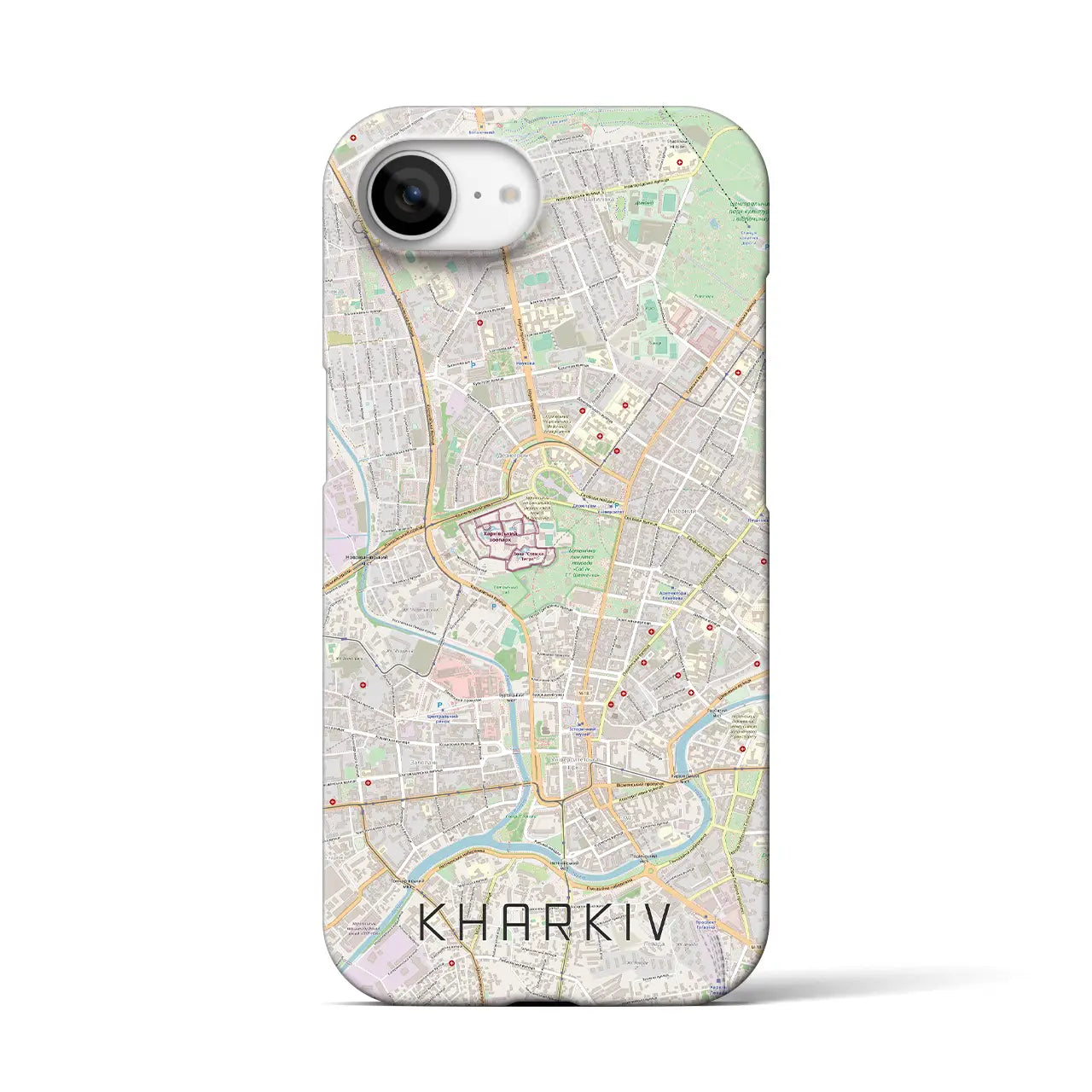 【ハルキウ(ウクライナ)】地図柄iPhoneケース(バックカバータイプ)